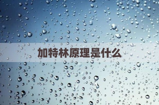 加特林原理是什么