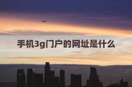 手机3g门户的网址是什么