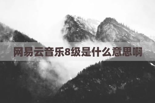 网易云音乐8级是什么意思啊