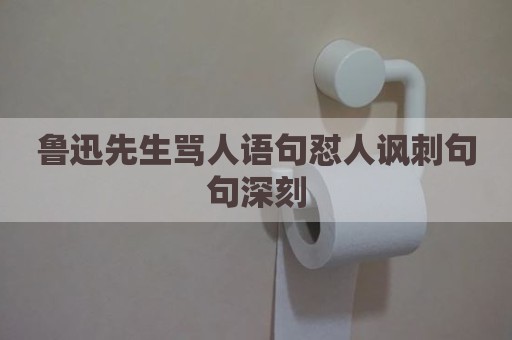 鲁迅先生骂人语句怼人讽刺句句深刻
