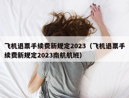 飞机退票手续费新规定2023（飞机退票手续费新规定2023南航航班） 第1张
