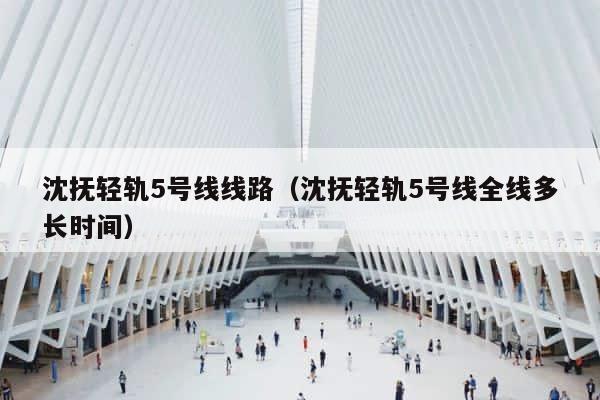 沈抚轻轨5号线线路（沈抚轻轨5号线全线多长时间） 第1张