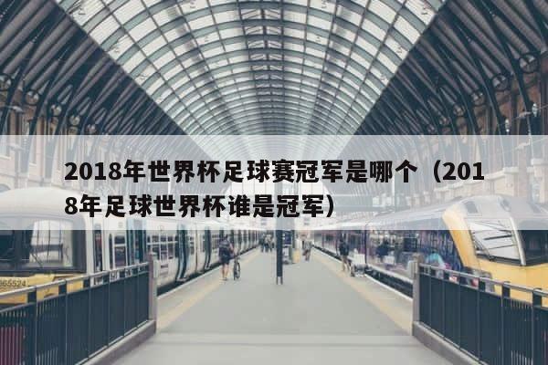 2018年世界杯足球赛冠军是哪个（2018年足球世界杯谁是冠军） 第1张