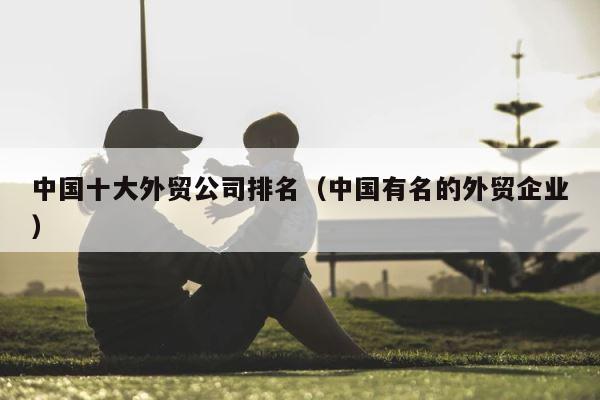 中国十大外贸公司排名（中国有名的外贸企业） 第1张