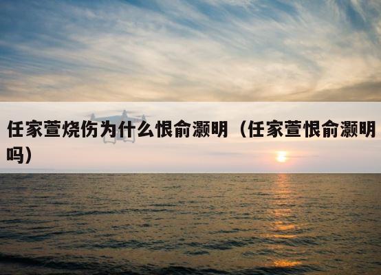 任家萱烧伤为什么恨俞灏明（任家萱恨俞灏明吗） 第1张