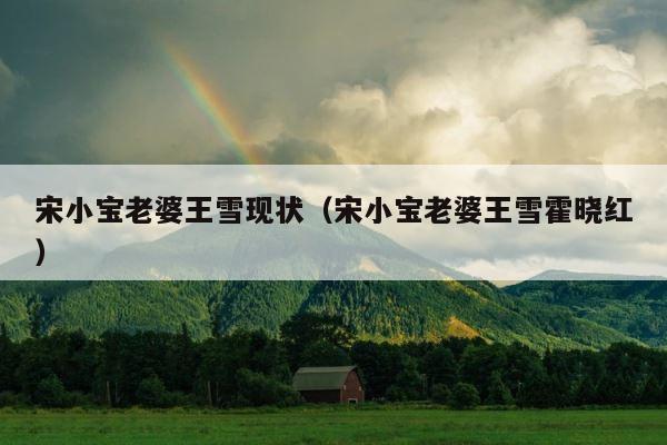 宋小宝老婆王雪现状（宋小宝老婆王雪霍晓红） 第1张