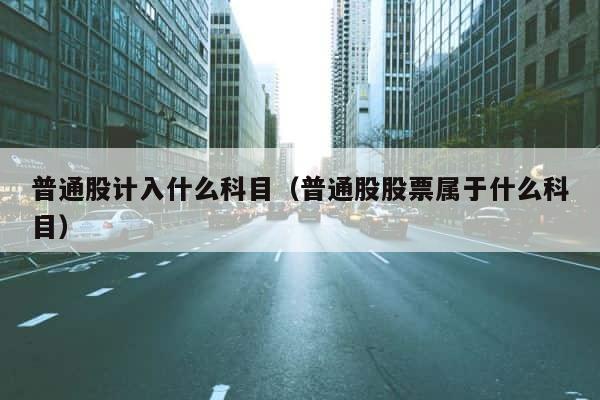 普通股计入什么科目（普通股股票属于什么科目） 第1张