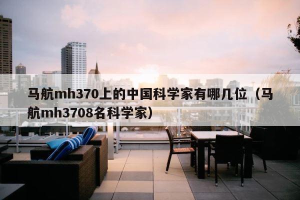 马航mh370上的中国科学家有哪几位（马航mh3708名科学家） 第1张