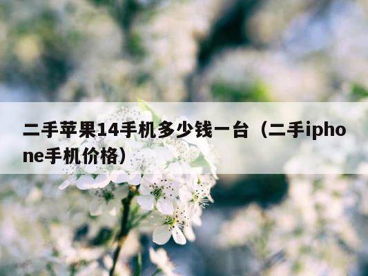 二手苹果14手机多少钱一台（二手iphone手机价格） 第1张