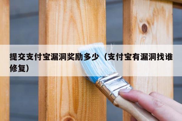 提交支付宝漏洞奖励多少（支付宝有漏洞找谁修复） 第1张