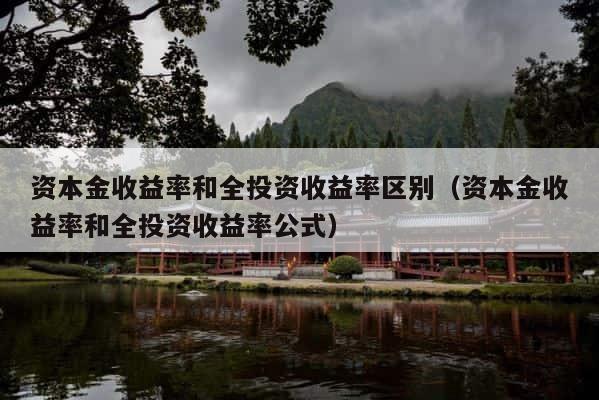 资本金收益率和全投资收益率区别（资本金收益率和全投资收益率公式） 第1张