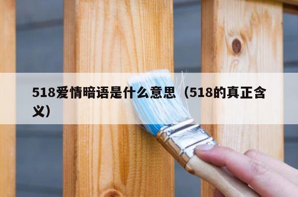 518爱情暗语是什么意思（518的真正含义） 第1张