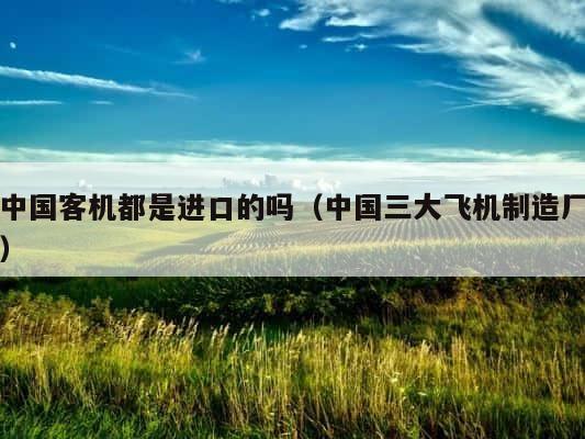 中国客机都是进口的吗（中国三大飞机制造厂） 第1张