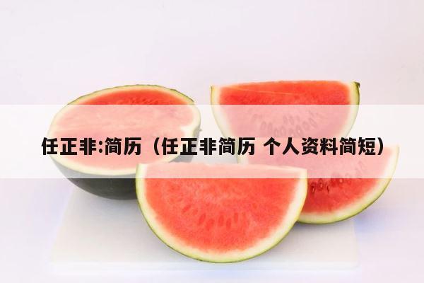 任正非:简历（任正非简历 个人资料简短） 第1张