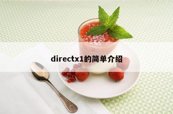 directx1的简单介绍 第1张