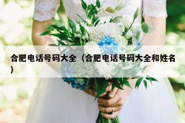 合肥电话号码大全（合肥电话号码大全和姓名） 第1张