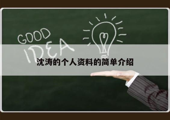 沈涛的个人资料的简单介绍 第1张