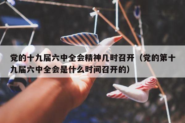 党的十九届六中全会精神几时召开（党的第十九届六中全会是什么时间召开的） 第1张