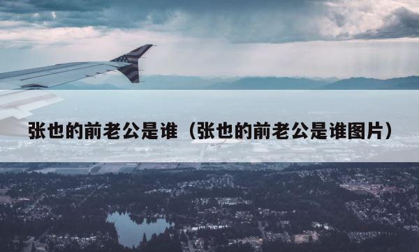 张也的前老公是谁（张也的前老公是谁图片） 第1张