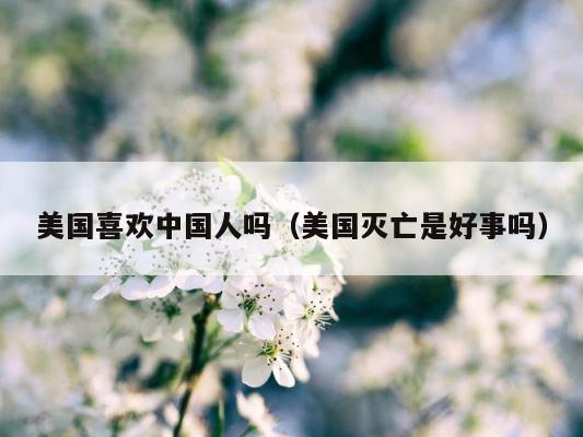 美国喜欢中国人吗（美国灭亡是好事吗） 第1张