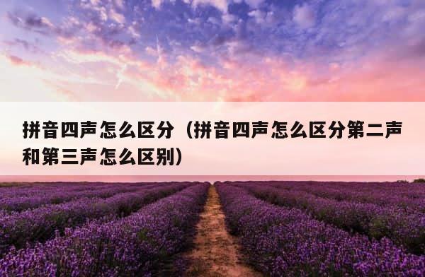 拼音四声怎么区分（拼音四声怎么区分第二声和第三声怎么区别） 第1张
