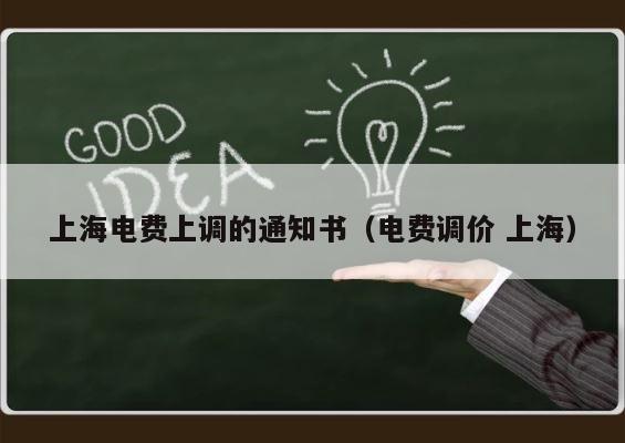 上海电费上调的通知书（电费调价 上海） 第1张