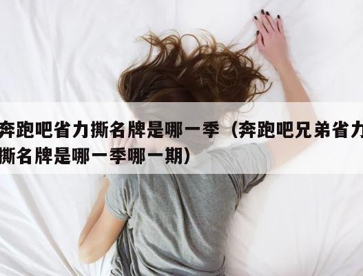 奔跑吧省力撕名牌是哪一季（奔跑吧兄弟省力撕名牌是哪一季哪一期） 第1张