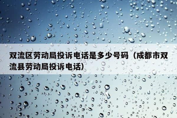 双流区劳动局投诉电话是多少号码（成都市双流县劳动局投诉电话） 第1张