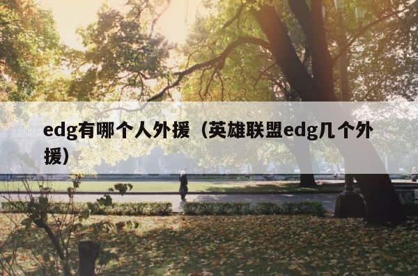 edg有哪个人外援（英雄联盟edg几个外援） 第1张
