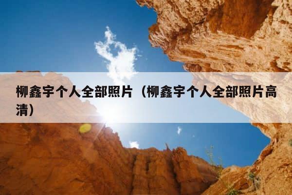 柳鑫宇个人全部照片（柳鑫宇个人全部照片高清） 第1张