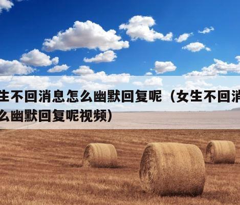 女生不回消息怎么幽默回复呢（女生不回消息怎么幽默回复呢视频） 第1张