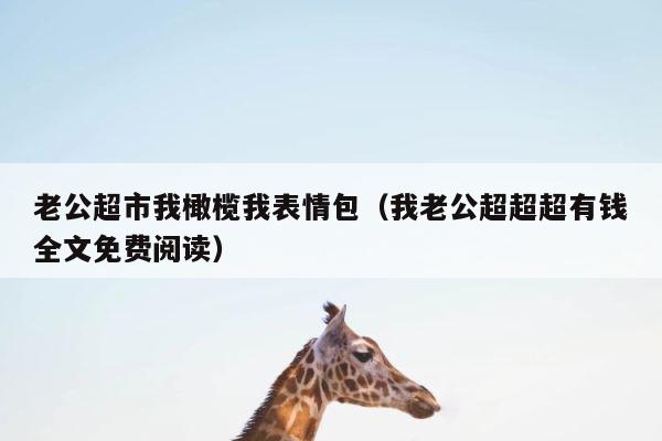 老公超市我橄榄我表情包（我老公超超超有钱全文免费阅读） 第1张