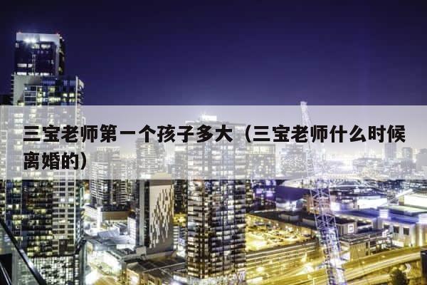 三宝老师第一个孩子多大（三宝老师什么时候离婚的） 第1张
