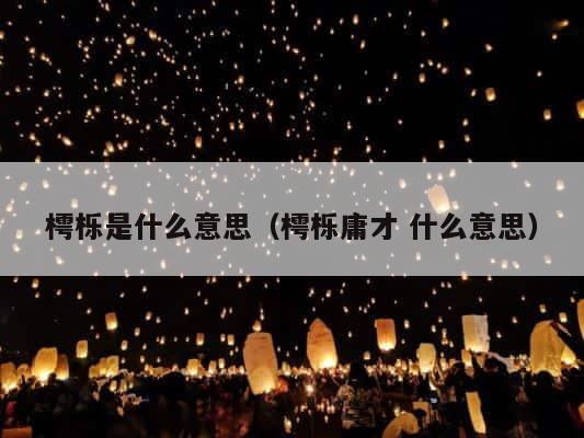 樗栎是什么意思（樗栎庸才 什么意思） 第1张