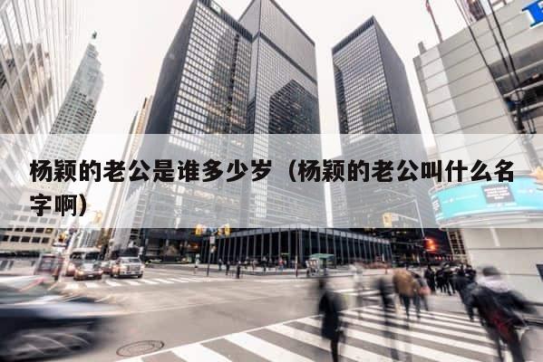 杨颖的老公是谁多少岁（杨颖的老公叫什么名字啊） 第1张