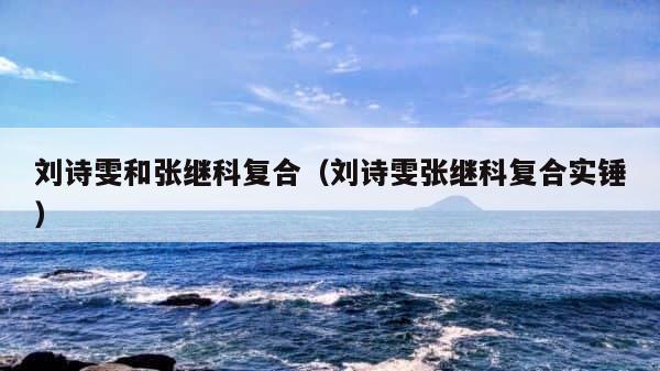 刘诗雯和张继科复合（刘诗雯张继科复合实锤） 第1张