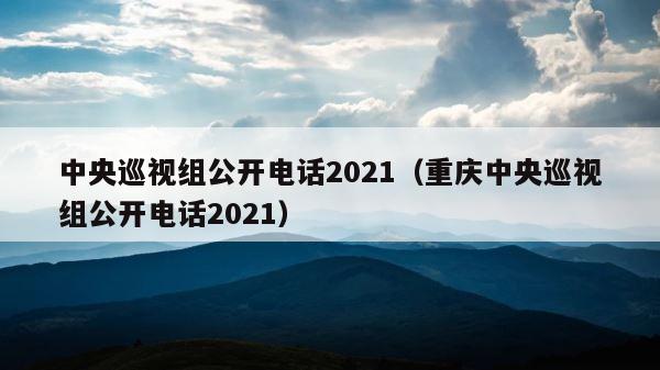 中央巡视组公开电话2021（重庆中央巡视组公开电话2021） 第1张