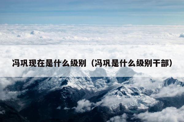 冯巩现在是什么级别（冯巩是什么级别干部） 第1张