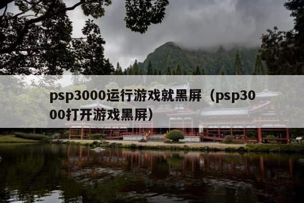 psp3000运行游戏就黑屏（psp3000打开游戏黑屏） 第1张