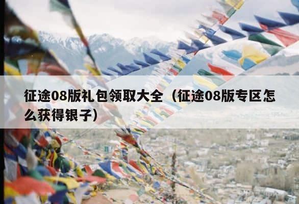 征途08版礼包领取大全（征途08版专区怎么获得银子） 第1张