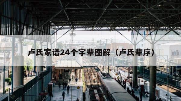 卢氏家谱24个字辈图解（卢氏辈序） 第1张