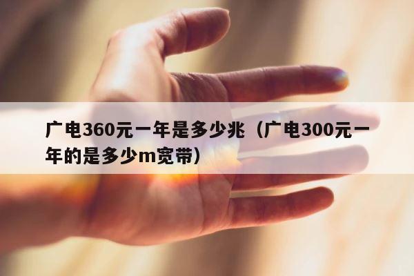 广电360元一年是多少兆（广电300元一年的是多少m宽带） 第1张