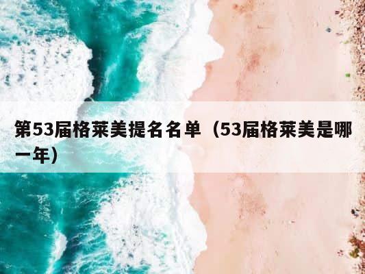 第53届格莱美提名名单（53届格莱美是哪一年） 第1张