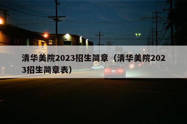 清华美院2023招生简章（清华美院2023招生简章表） 第1张