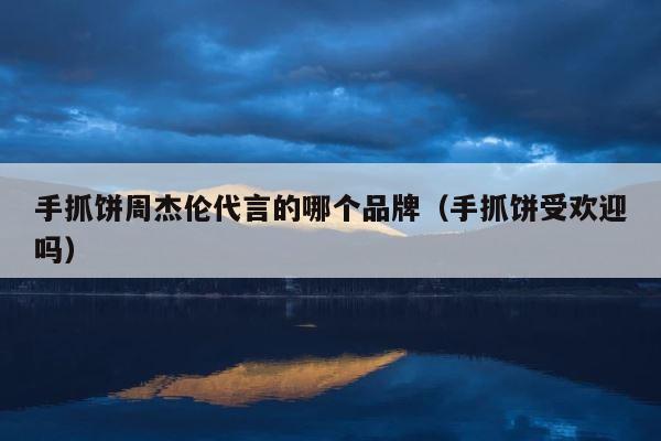 手抓饼周杰伦代言的哪个品牌（手抓饼受欢迎吗） 第1张
