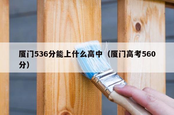 厦门536分能上什么高中（厦门高考560分） 第1张