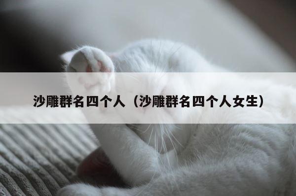 沙雕群名四个人（沙雕群名四个人女生） 第1张