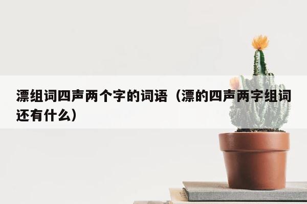 漂组词四声两个字的词语（漂的四声两字组词还有什么） 第1张
