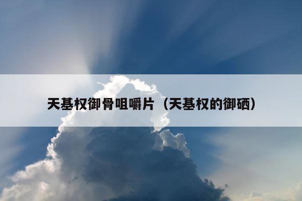 天基权御骨咀嚼片（天基权的御硒） 第1张