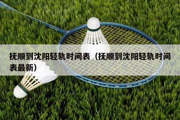 抚顺到沈阳轻轨时间表（抚顺到沈阳轻轨时间表最新） 第1张